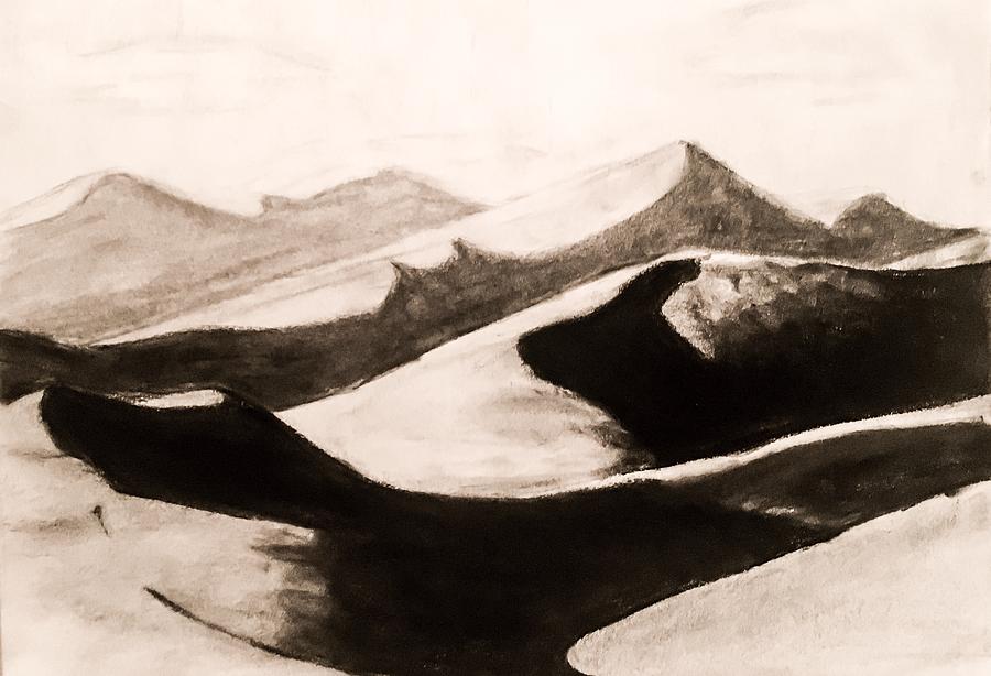 Sand Dunes Drawing By Teri Jo Dixon