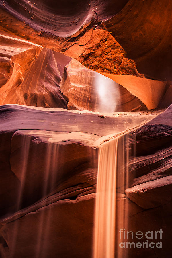 Nature Photograph - Sand Falls Vertical by Jim DeLillo