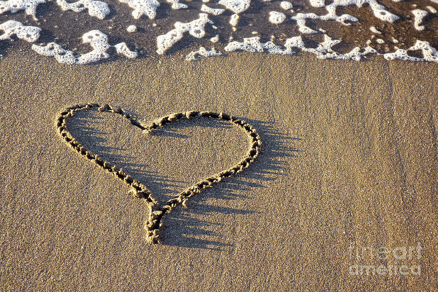 Sand Heart Photograph by Alice Cahill
