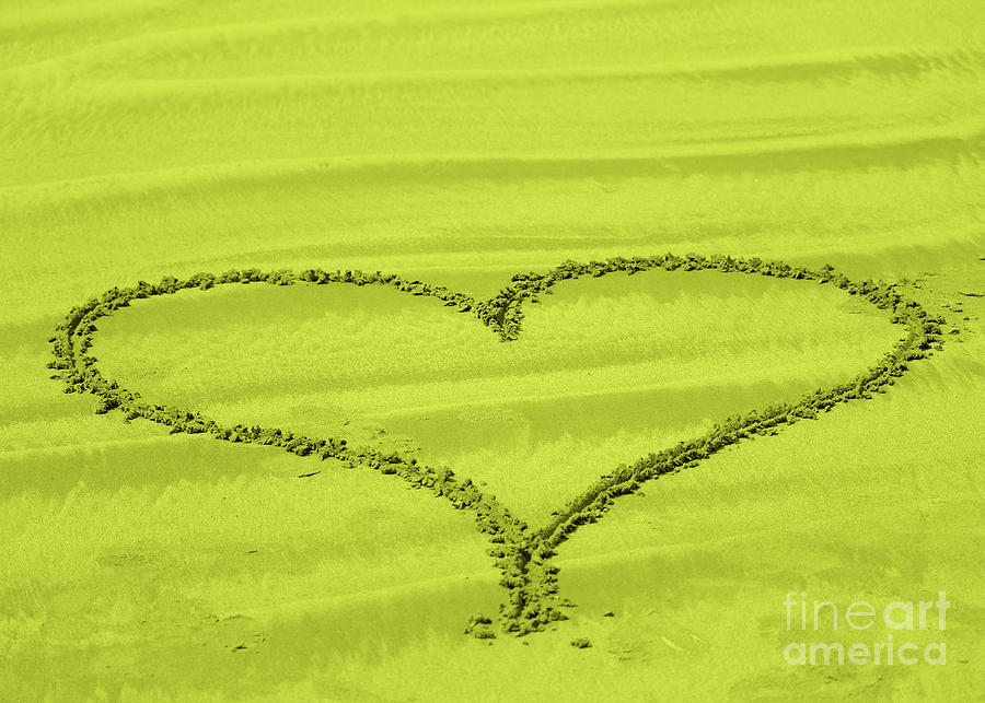 Sand Heart Tint Photograph by Eddie Barron