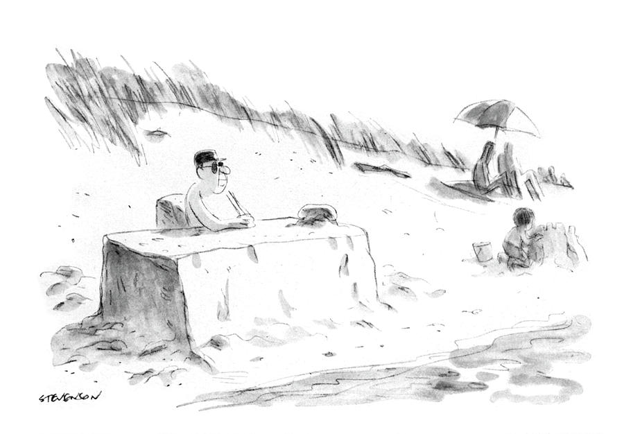 Sand Office Drawing by James Stevenson