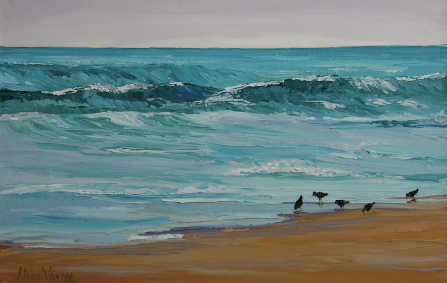 Sand Pipers at the Shore Painting by Alison Vernon - Fine Art America