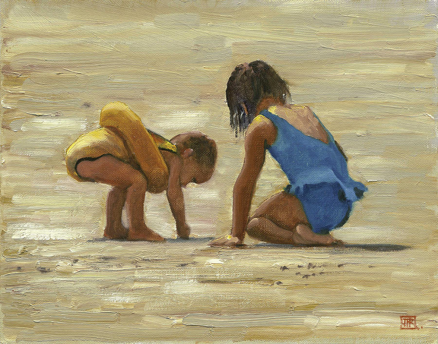 Sand Play Painting by John Reynolds
