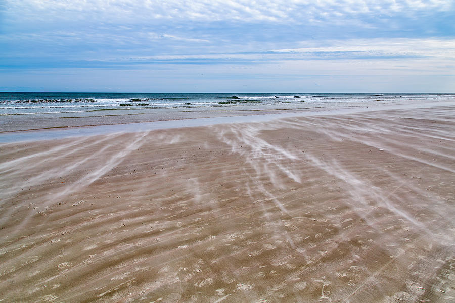 Nature Photograph - Sand Swirls on the Beach by John M Bailey