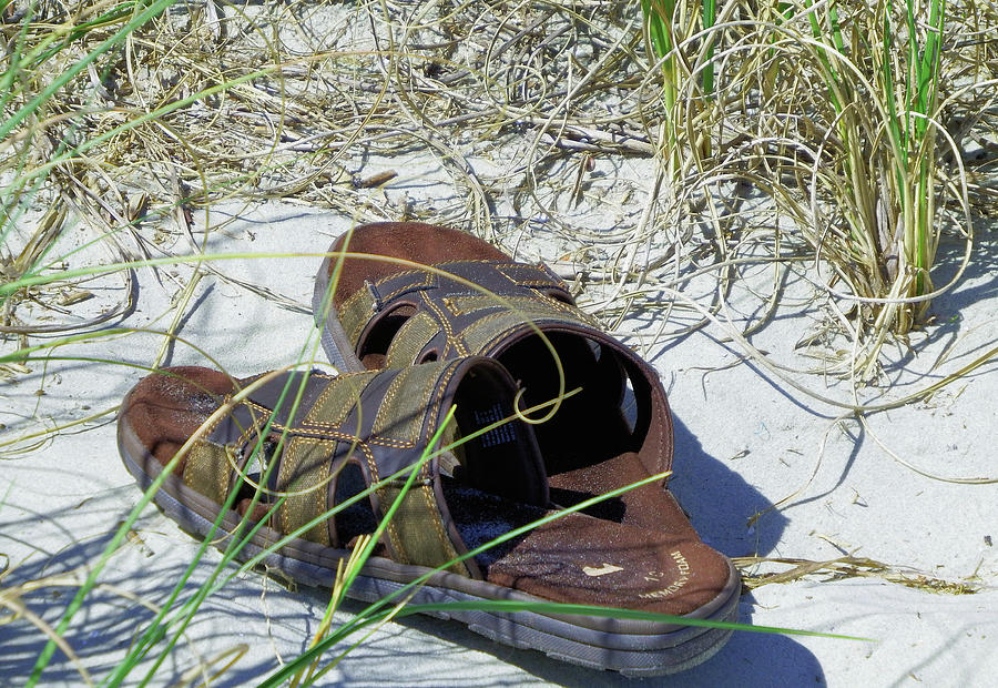 Beach Photograph - Sandals In The Sand by Cathy Harper