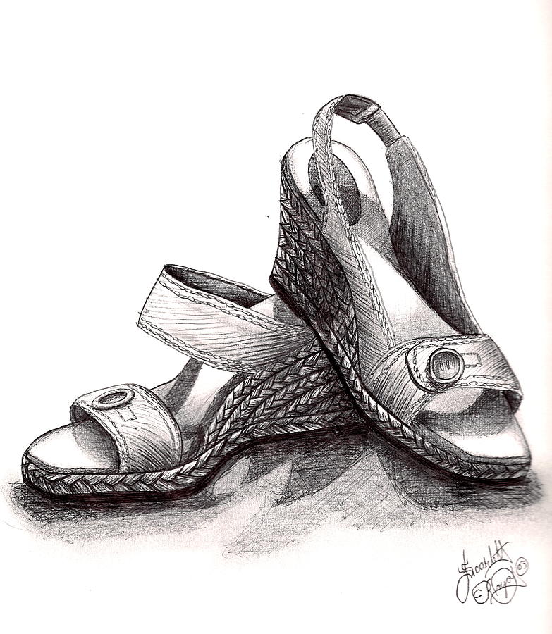 Sandals Drawing by Scarlett Royale Fine Art America
