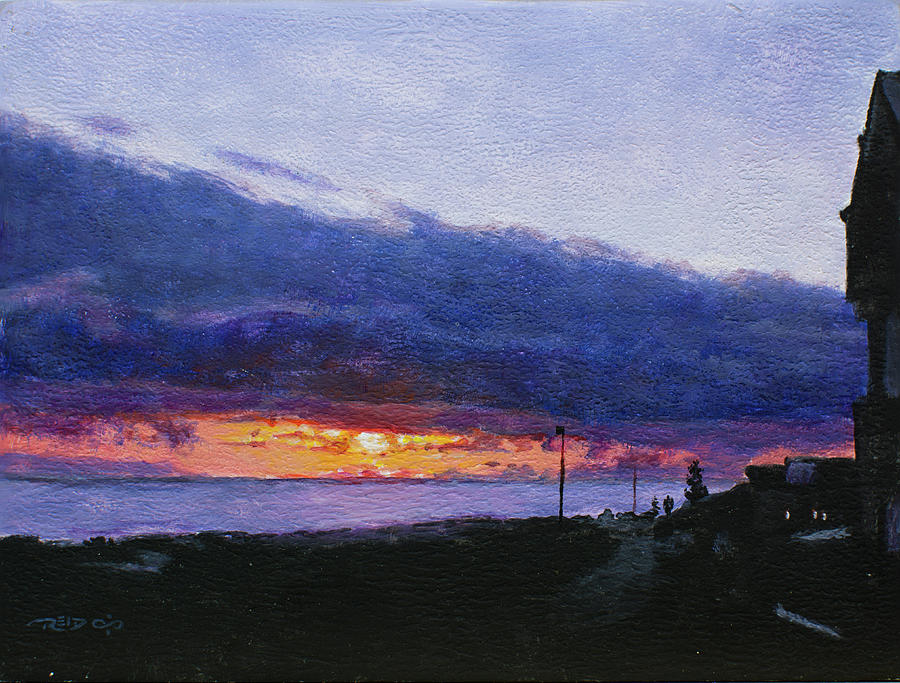 Sandbaai Sunset Painting by Christopher Reid