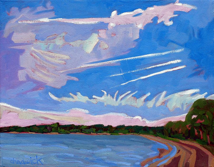 Sandbanks Holiday Sky Painting by Phil Chadwick