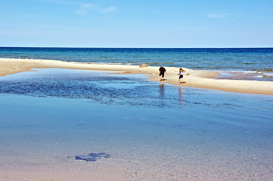 Sandbar between Platte River Outlet and Lake Michigan in Sleeping Bear National Lakeshore