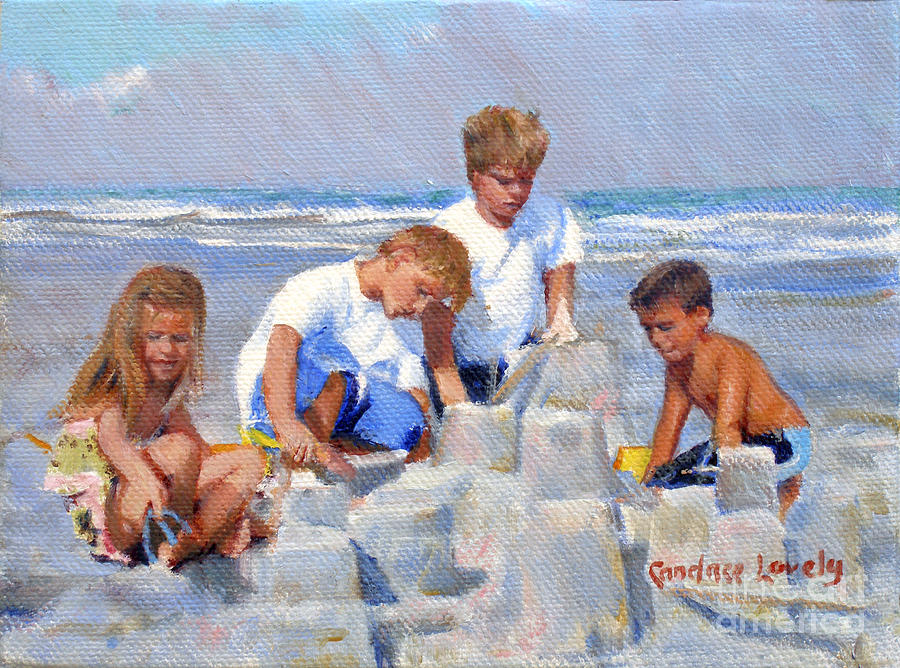 Sandcastles Painting by Candace Lovely
