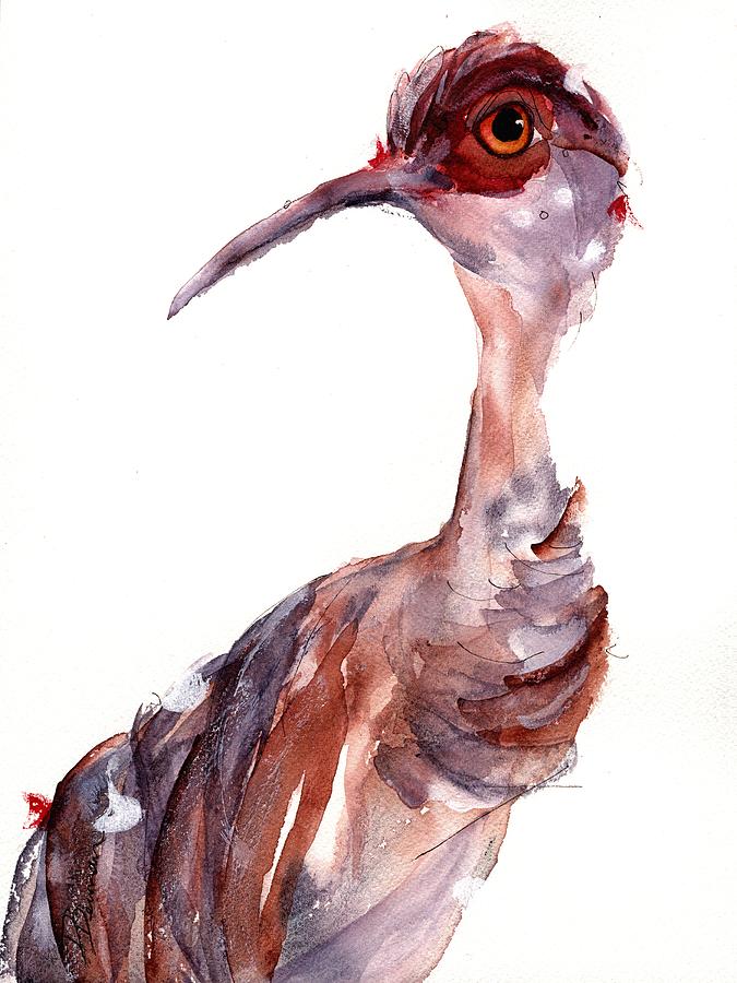 Sandhill Crane Painting by Dawn Derman