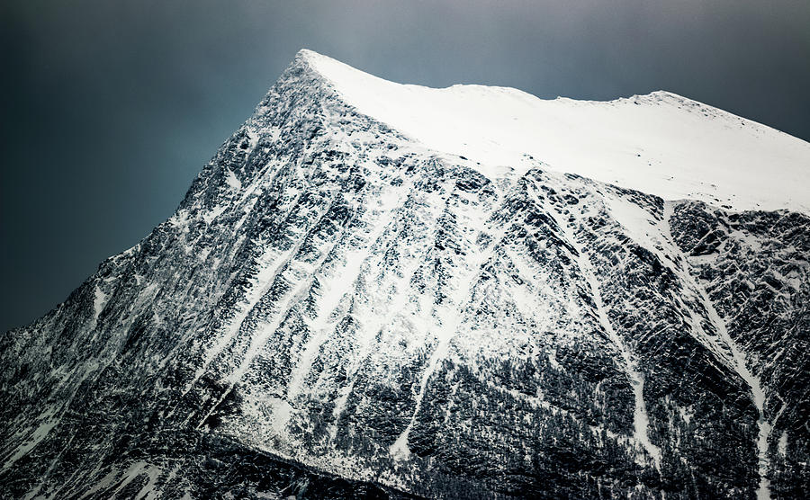 Sandhornoya Island Snow Peak Norway Photograph by Adam Rainoff