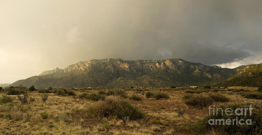 Sandia Mountains in Evening Storm Photograph by Matt Tilghman