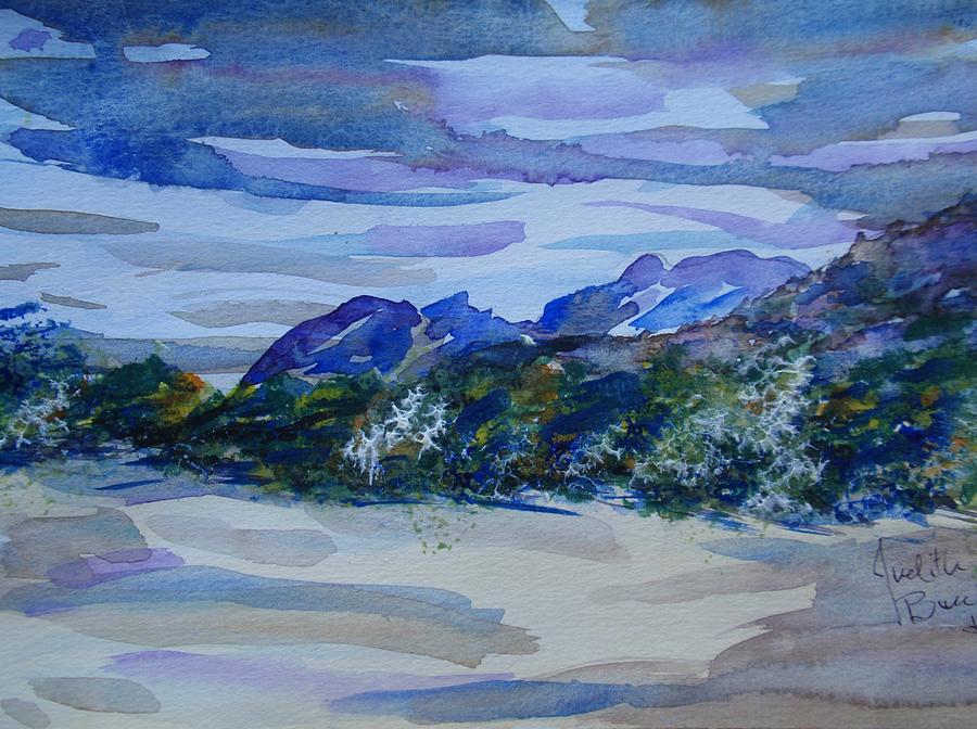 Sandia Mountains Painting by Judith Espinoza