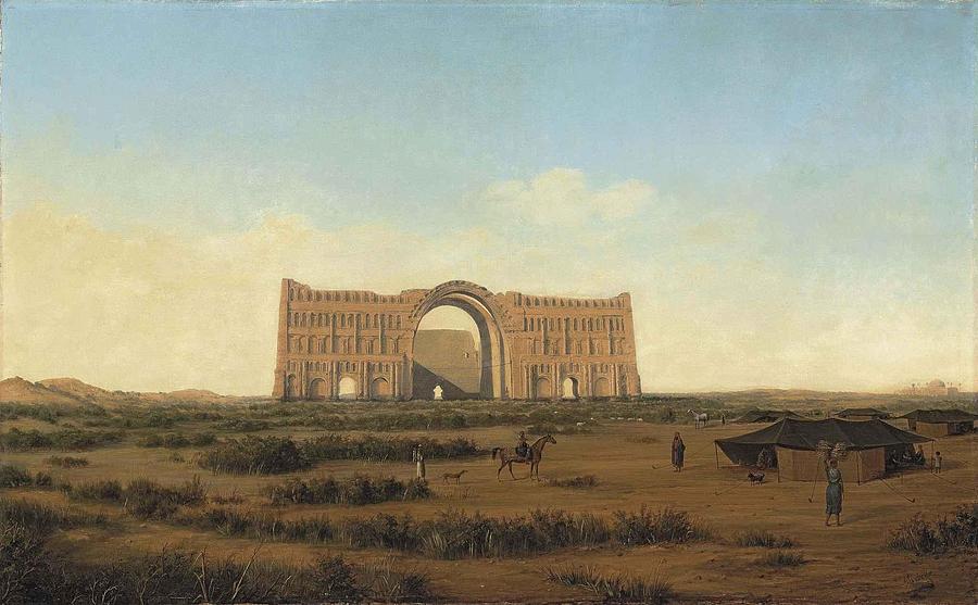 Nature Painting - Sandor Alexander Svoboda,  The Ctesiphon Arch, Iraq by Sandor Alexander Svoboda