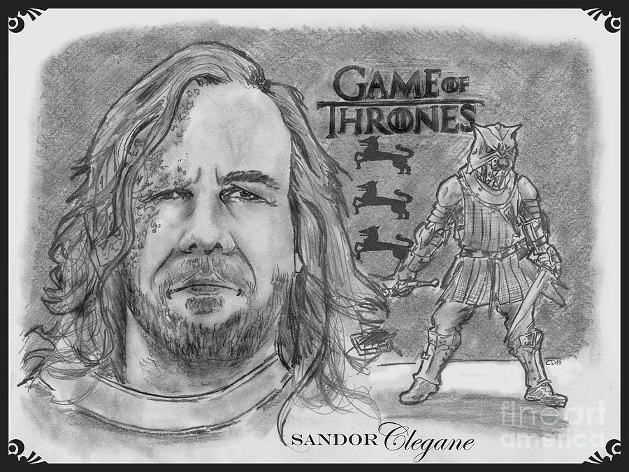 Sandor Clegane- The Hound Drawing by Chris DelVecchio