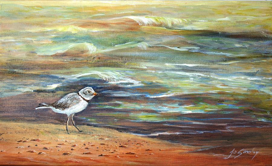 Sandpiper Painting by Jo Smoley