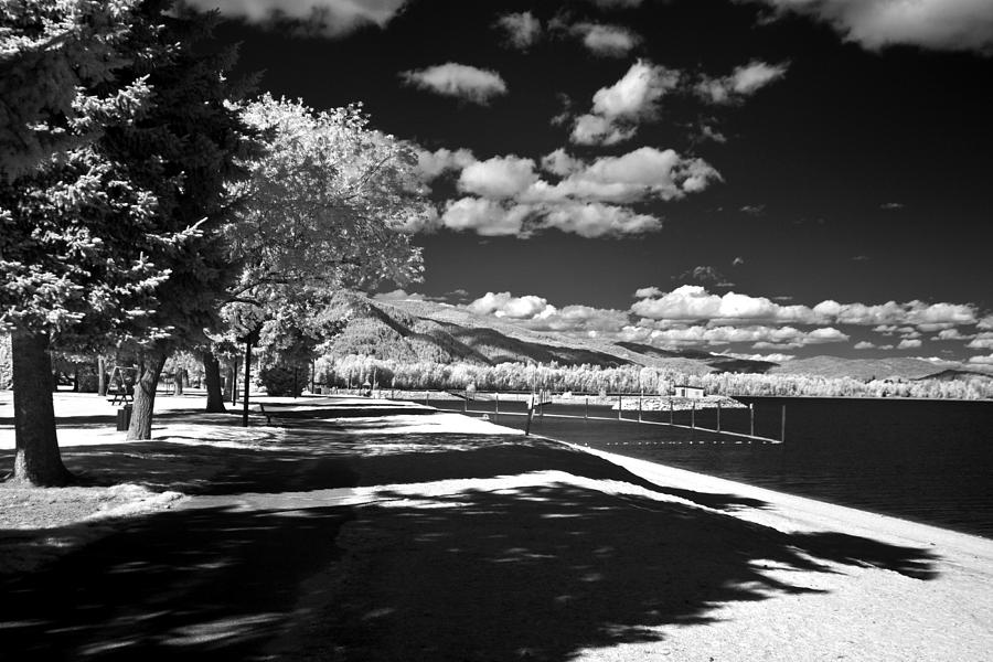 Sandpoint City Beach in Infrared Photograph by Lee Santa