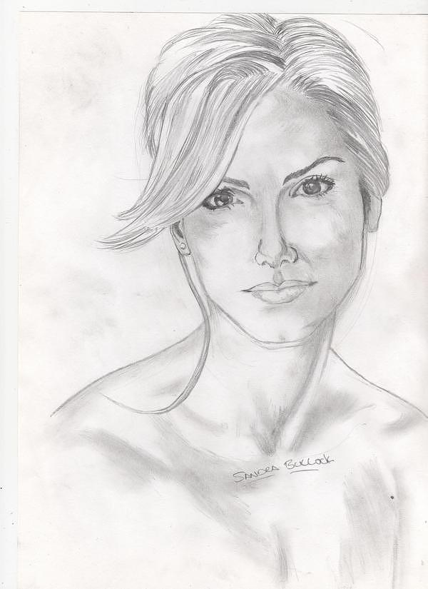 Sandra Bullock Drawing by Colin Hockless