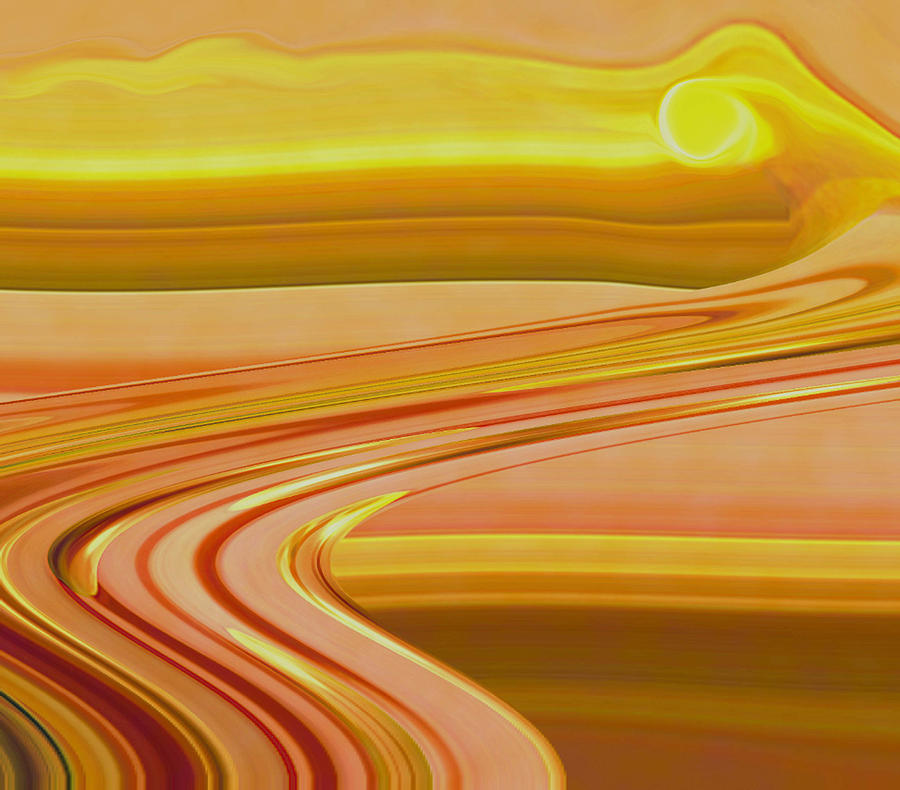 Orange Digital Art - Sands of Time by Linda Sannuti Orange Digital Art - Sands of Time by Linda Sannuti