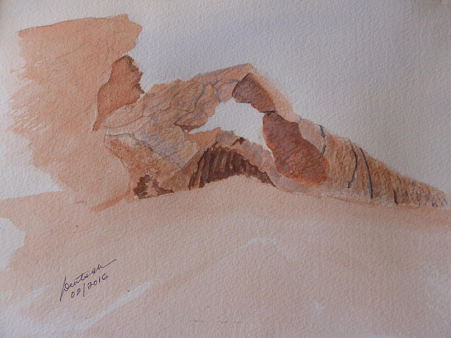 Sandstone Arch - Valley of Fire  Painting by Joel Deutsch