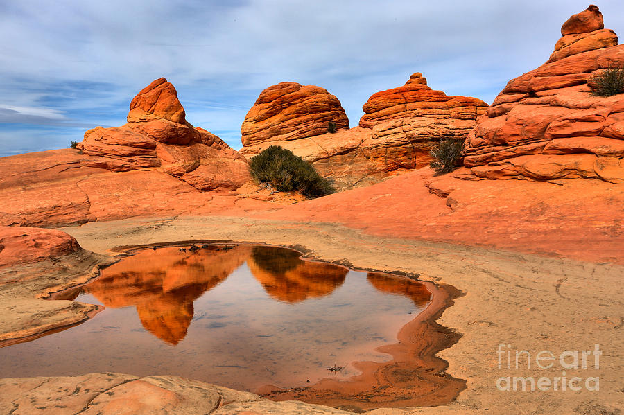 Sandstone Butte Reflections Photograph by Adam Jewell