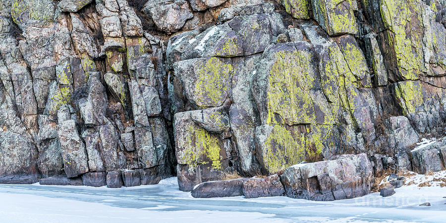 Sandstone Cliff And Frozen River Photograph by Marek Uliasz