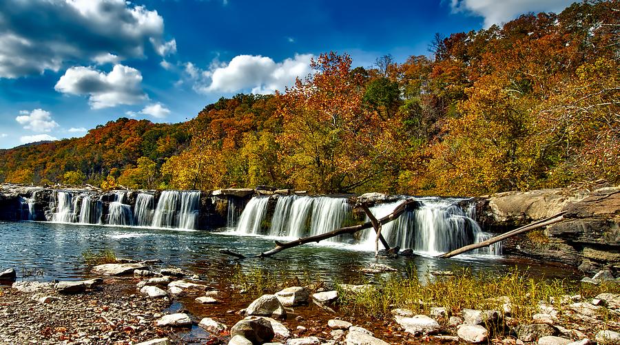 Sandstone Falls in Autumn Photograph by Mountain Dreams
