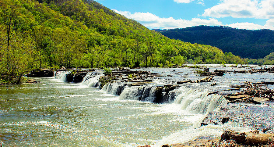 Sandstone Falls in Spring Photograph by John Willey - Fine Art America