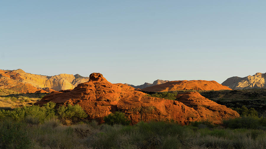 Sandstone Formation at Sunrise Snow Canyon State Park Utah Photograph by Lawrence S Richardson Jr
