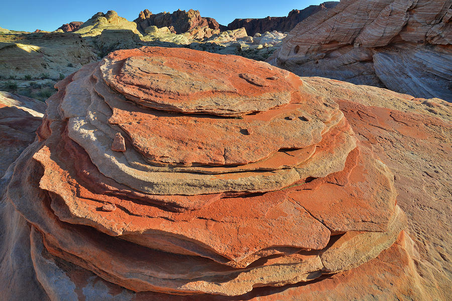 Sandstone Hotcakes in Valley of Fire Photograph by Ray Mathis