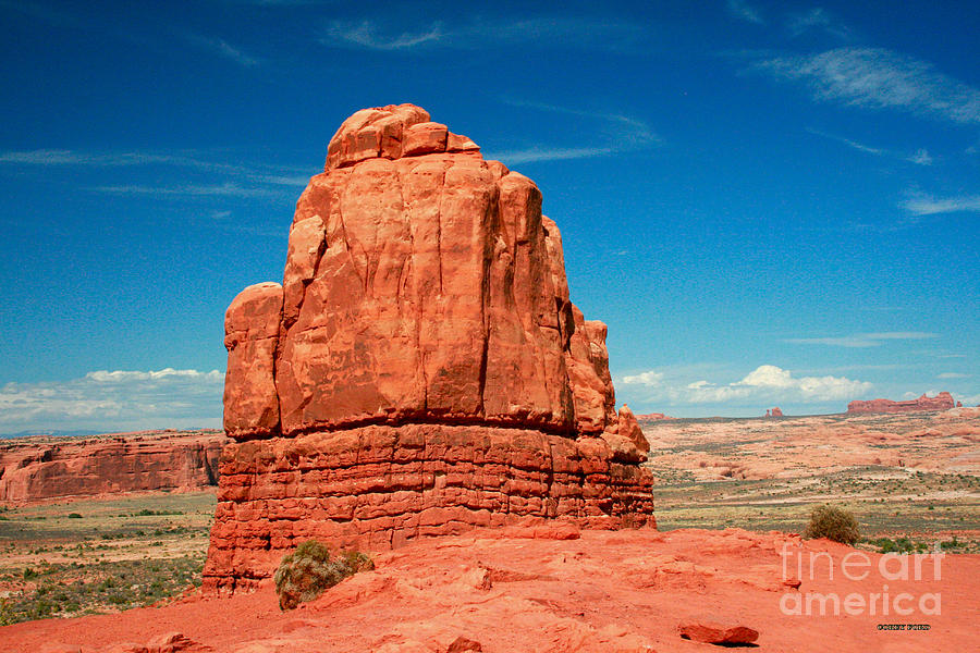Arches National Park Photograph - Sandstone Monolith, Courthouse Towers, Arches National Park by Corey Ford