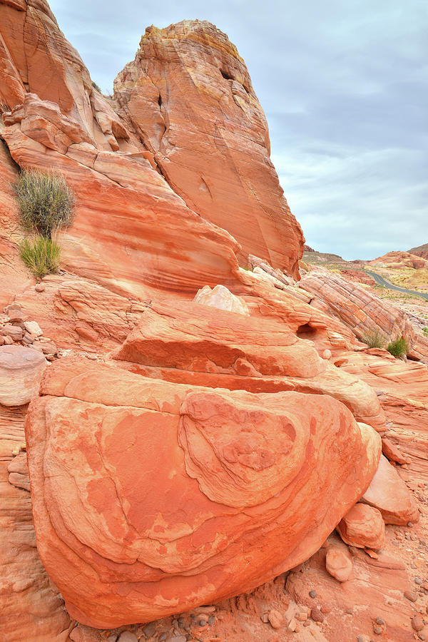 Sandstone Pillar in Valley of Fire Photograph by Ray Mathis