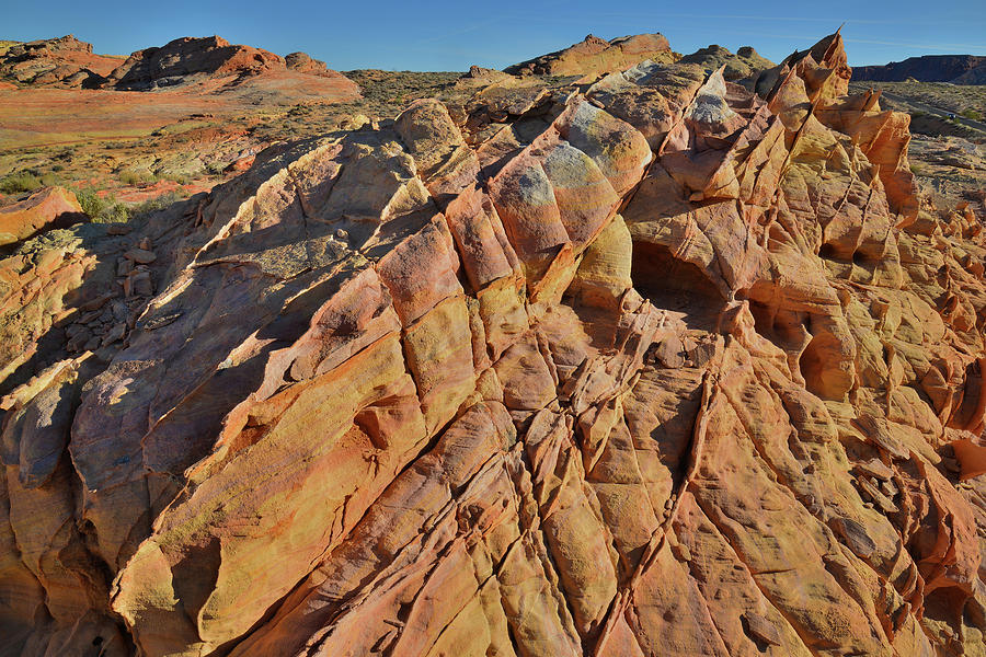 Sandstone Ripples in Valley of Fires Wash 3 Photograph by Ray Mathis