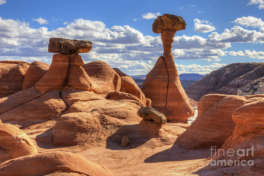 Sandstone Toadstools Photograph by Spencer Baugh