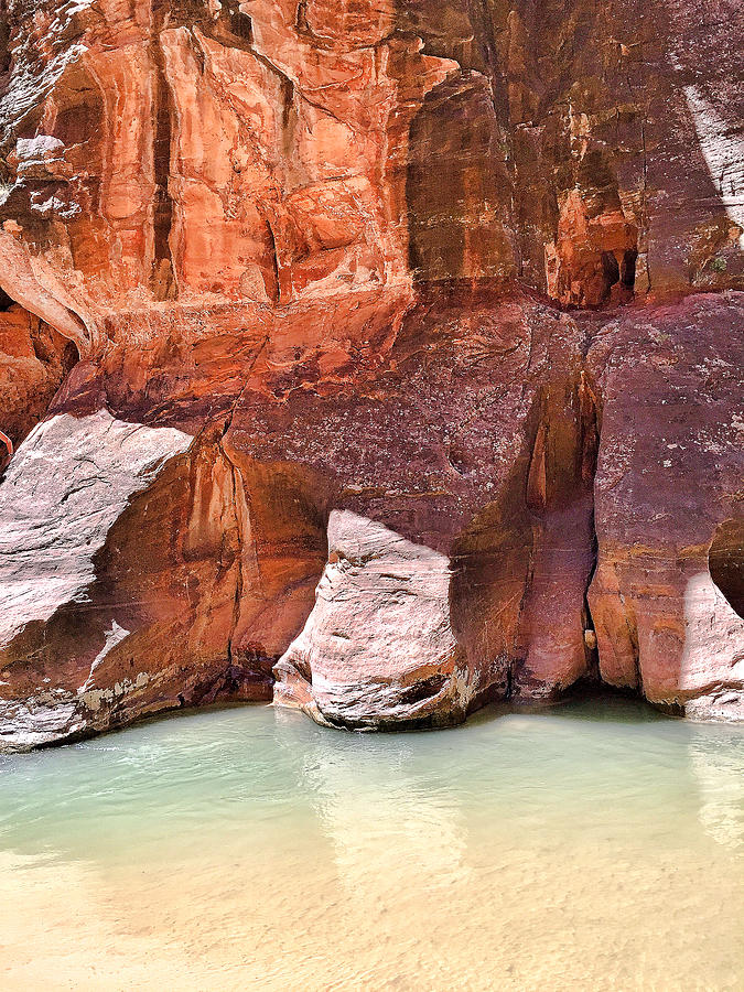 Sandstone Toes in the Virgin River Photograph by Robert Meyers-Lussier