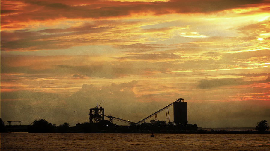 Sandusky Coal Dock Sunset Photograph by Shawna Rowe