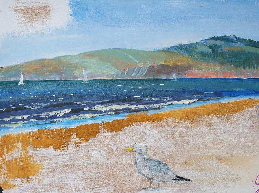 Sandy Bay Exmouth Beach Mixed Media by Mike Jory