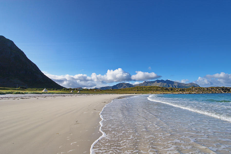 Sandy Beach And Camping Site On Island Gimsoy On Lofoten Photograph