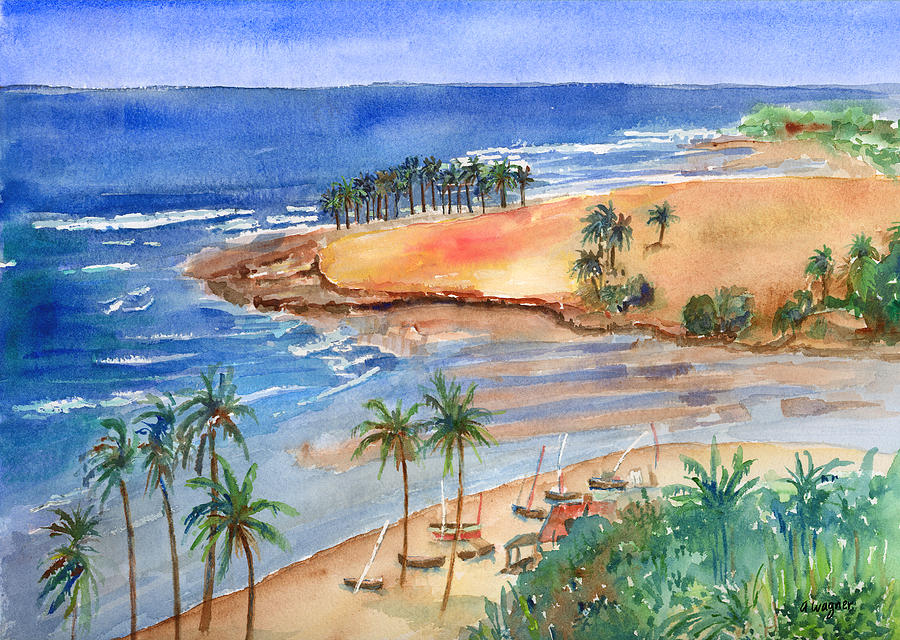 Sandy Beach Painting by Arline Wagner