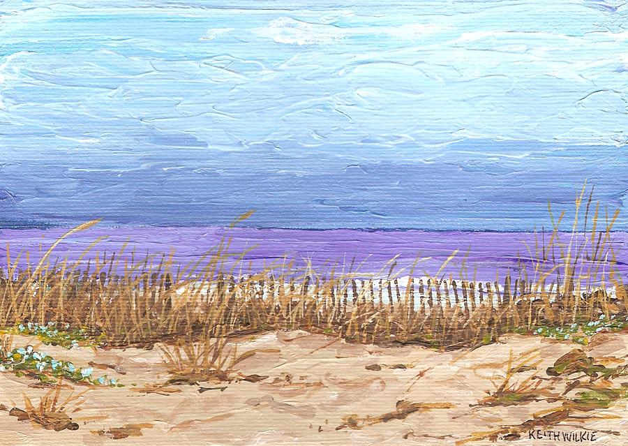 Sandy Fence Painting by Keith Wilkie