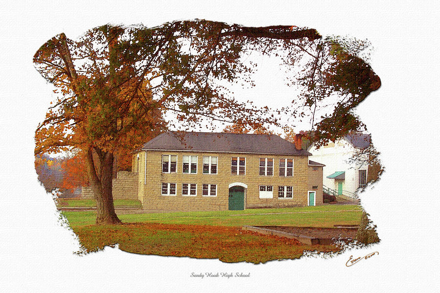 Sandy Hook High School East View Digital Art by Randall Evans