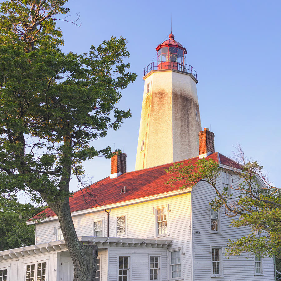 Sandy Hook Lighthouse Square Photograph by Marianne Campolongo