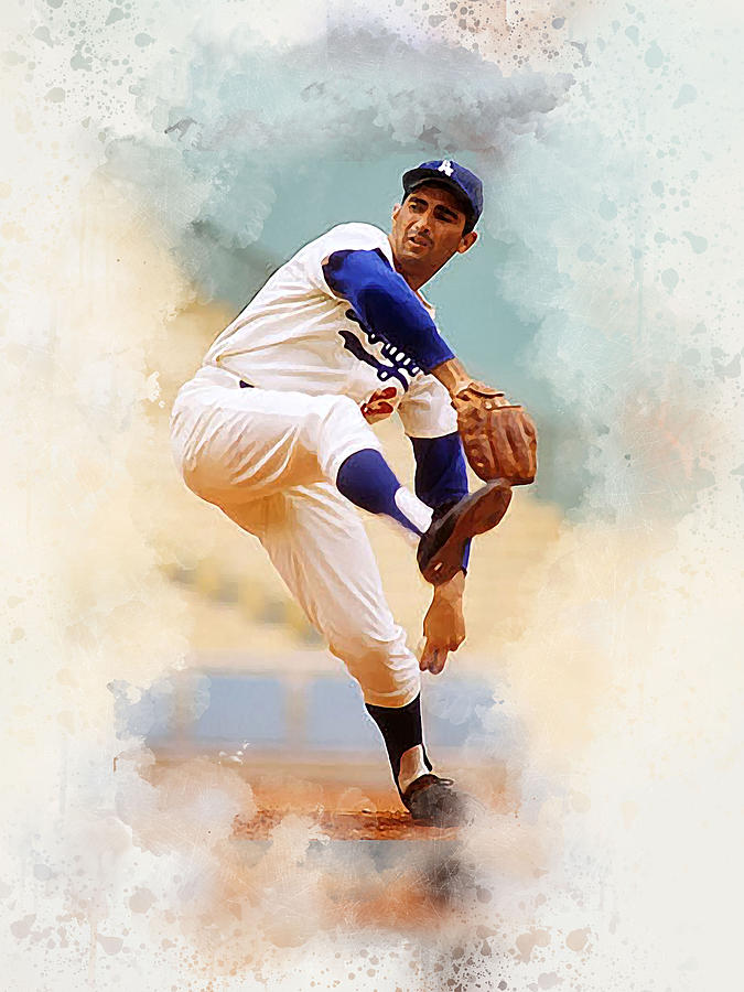 Sandy Koufax Digital Art by Karl Knox