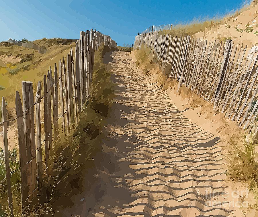 Sandy Pathway To The Beach Mixed Media by Clive Littin - Fine Art America