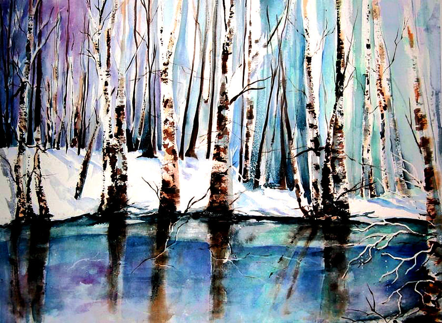 Sandy River  Painting by Marti Green