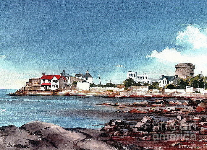 Vb Painting - Sandycove Harbour Co. Dublin by Val Byrne