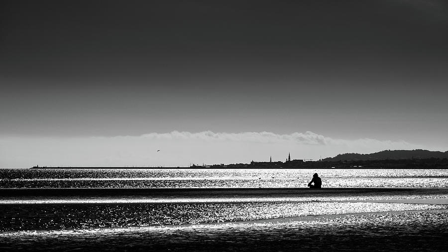 Black And White Photograph - Sandymount beach - Dublin, Ireland - Black and white street photography by Giuseppe Milo