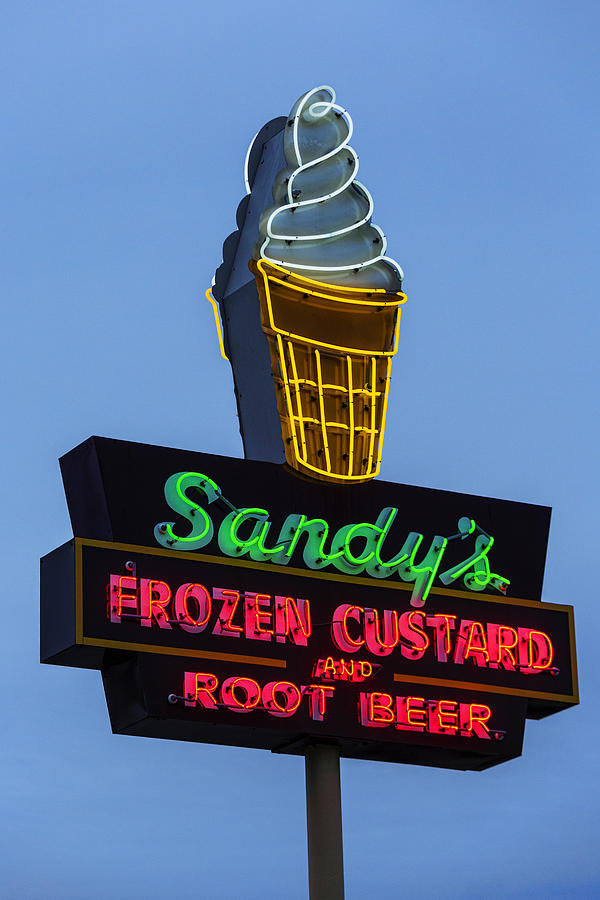 Sandys Frozen Custard - Austin Photograph by Stephen Stookey