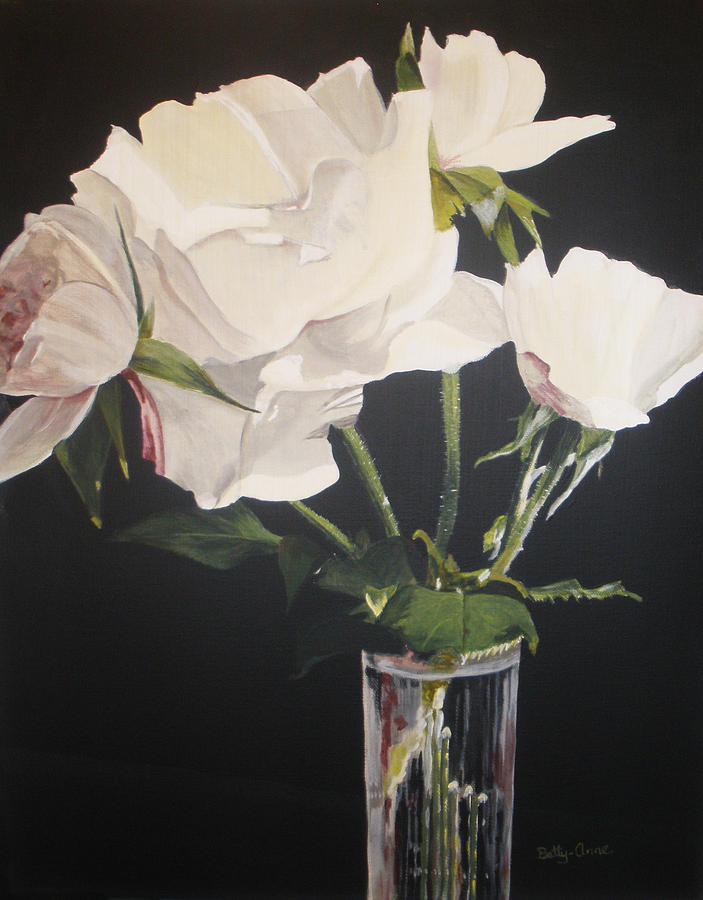 Sandys Roses Painting by Betty-Anne McDonald